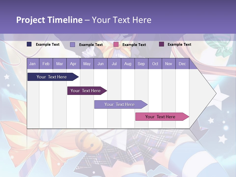 A Girl In A School Uniform Is Flying Through The Air PowerPoint Template