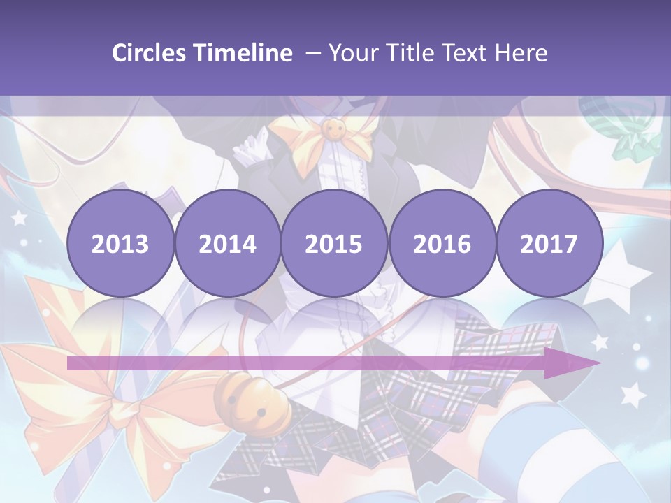 A Girl In A School Uniform Is Flying Through The Air PowerPoint Template