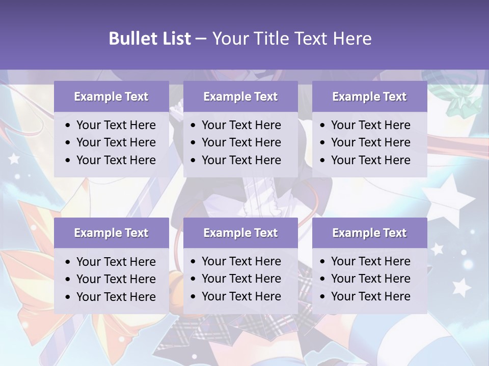 A Girl In A School Uniform Is Flying Through The Air PowerPoint Template