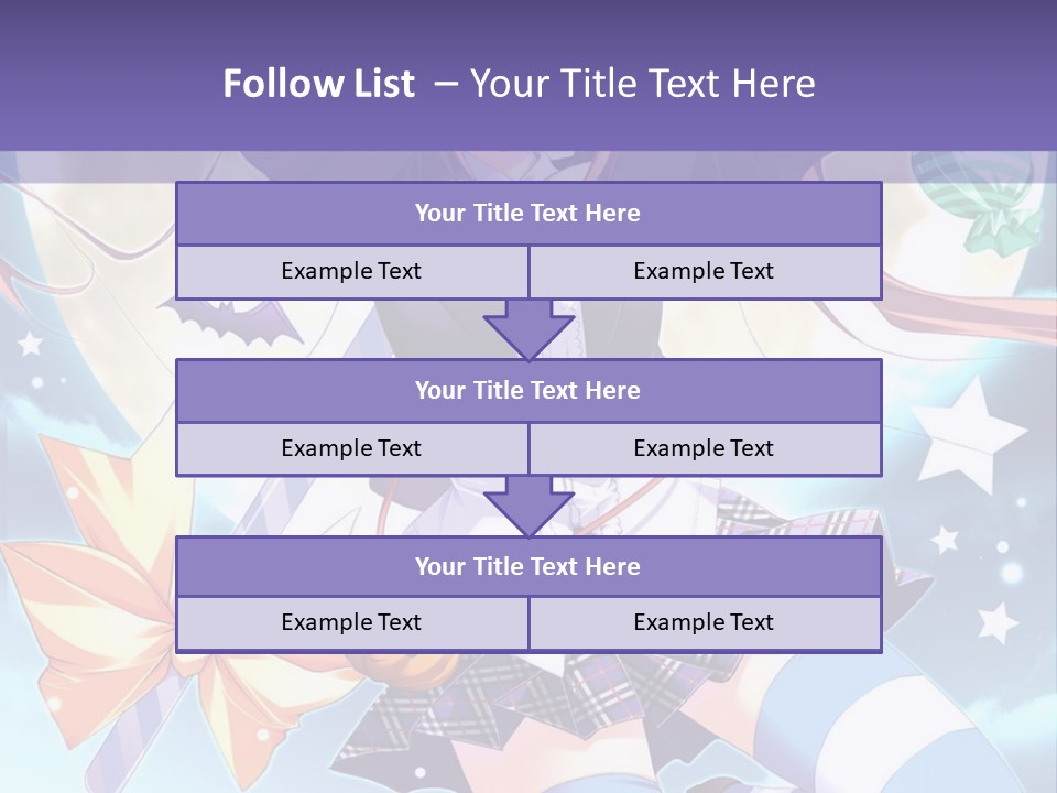 A Girl In A School Uniform Is Flying Through The Air PowerPoint Template