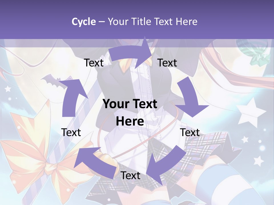 A Girl In A School Uniform Is Flying Through The Air PowerPoint Template