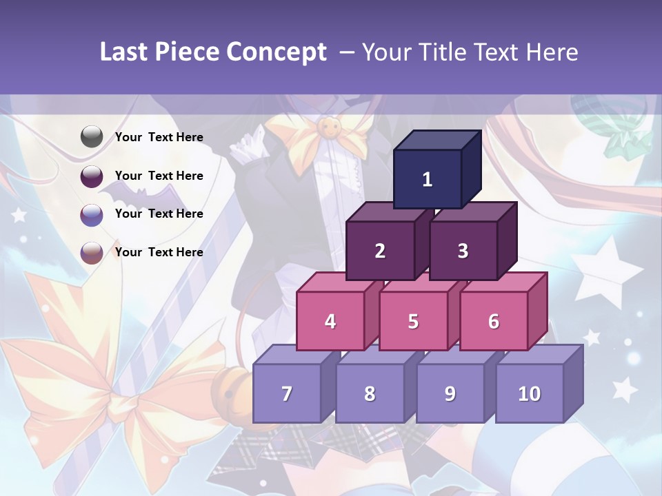 A Girl In A School Uniform Is Flying Through The Air PowerPoint Template