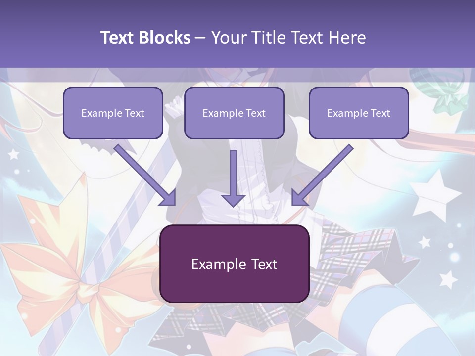 A Girl In A School Uniform Is Flying Through The Air PowerPoint Template