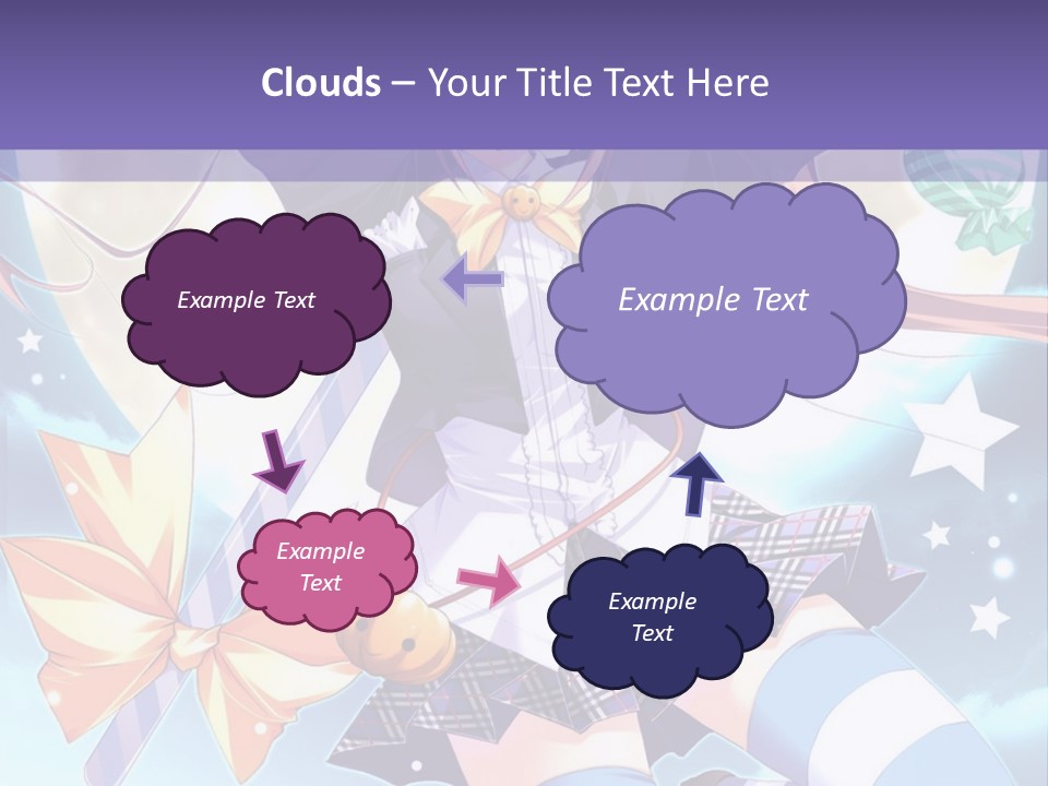 A Girl In A School Uniform Is Flying Through The Air PowerPoint Template