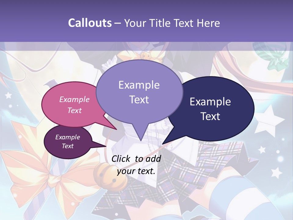 A Girl In A School Uniform Is Flying Through The Air PowerPoint Template