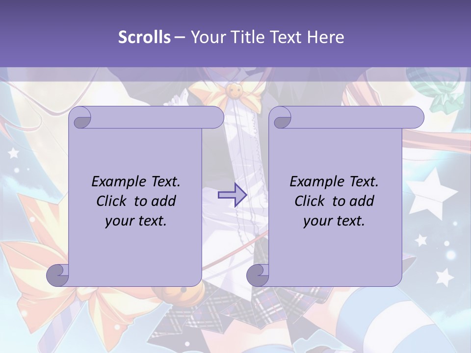 A Girl In A School Uniform Is Flying Through The Air PowerPoint Template