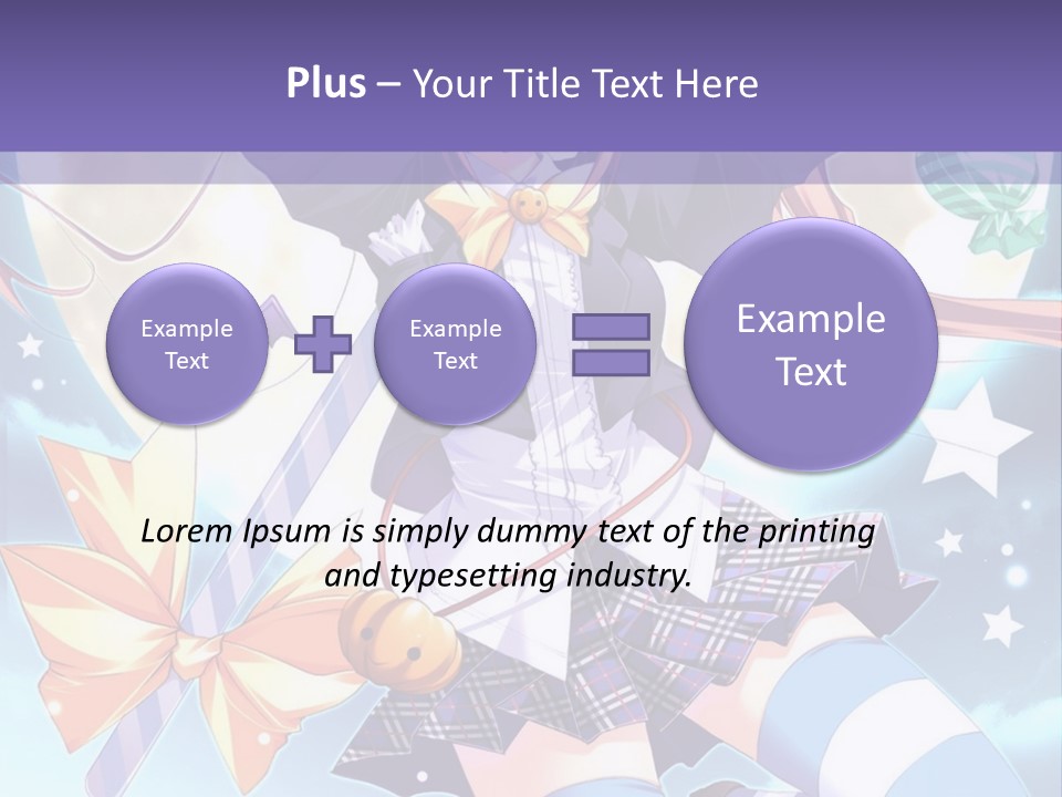 A Girl In A School Uniform Is Flying Through The Air PowerPoint Template