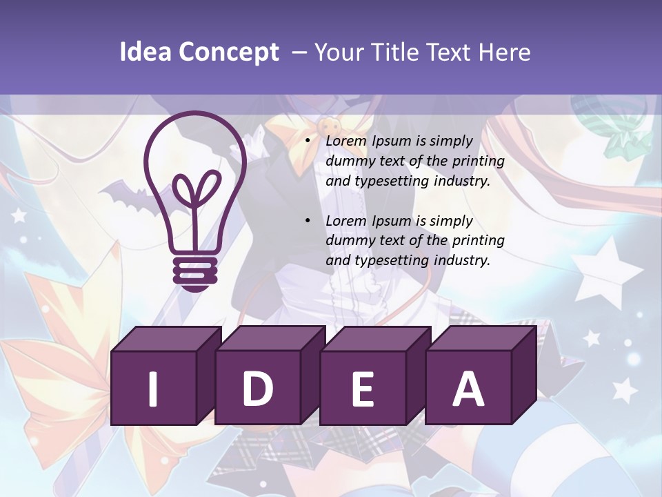 A Girl In A School Uniform Is Flying Through The Air PowerPoint Template