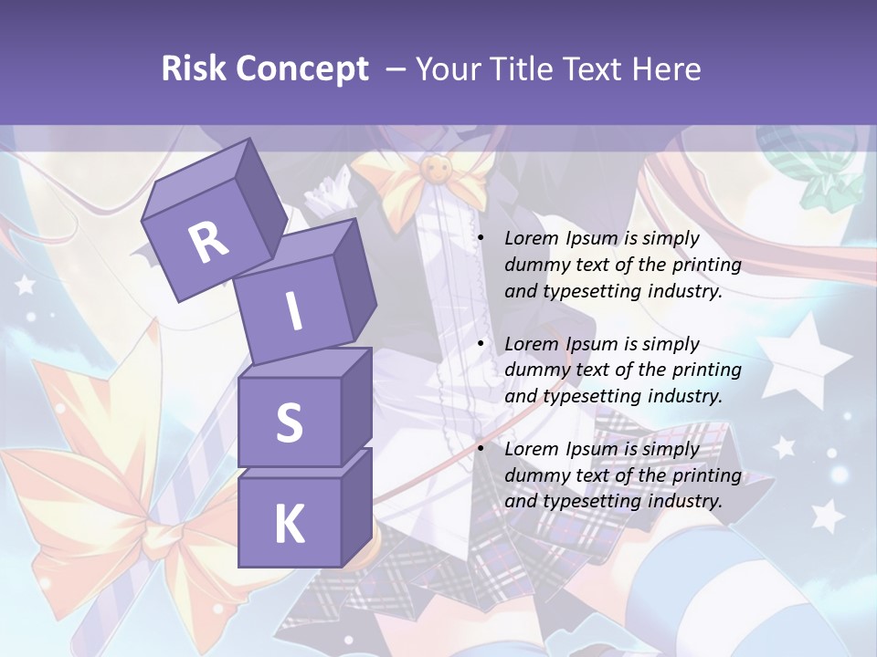 A Girl In A School Uniform Is Flying Through The Air PowerPoint Template