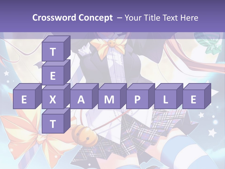 A Girl In A School Uniform Is Flying Through The Air PowerPoint Template