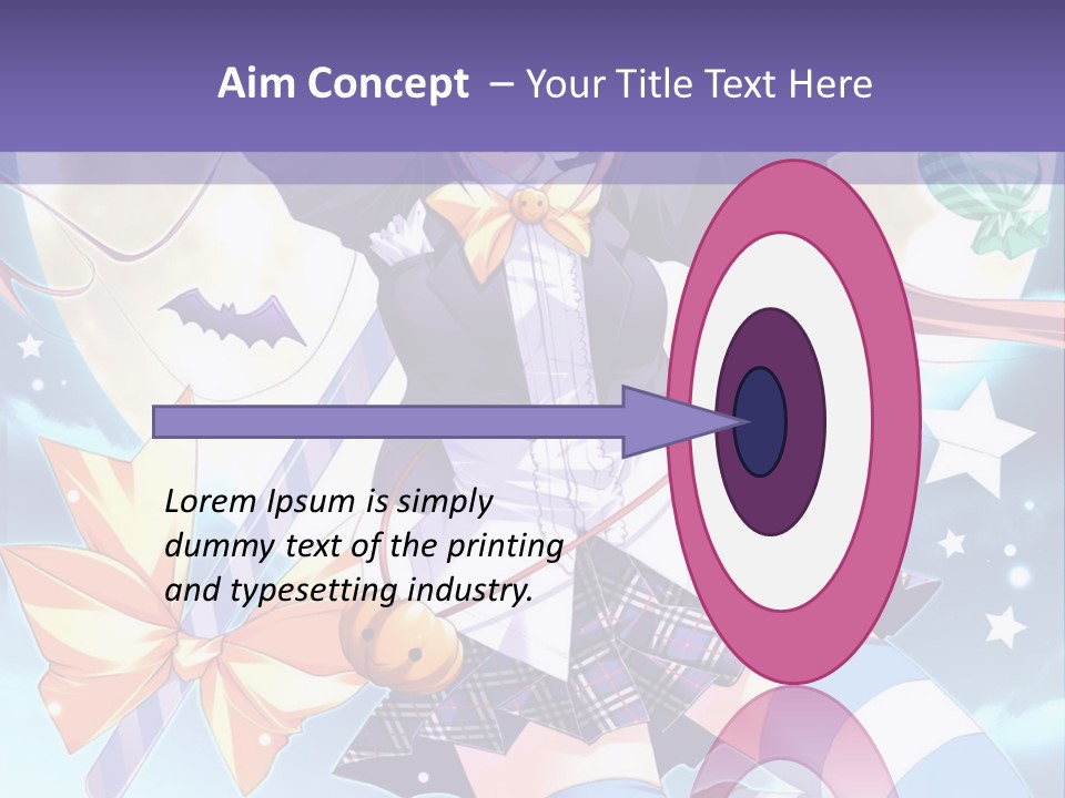 A Girl In A School Uniform Is Flying Through The Air PowerPoint Template