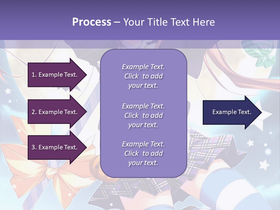 A Girl In A School Uniform Is Flying Through The Air PowerPoint Template