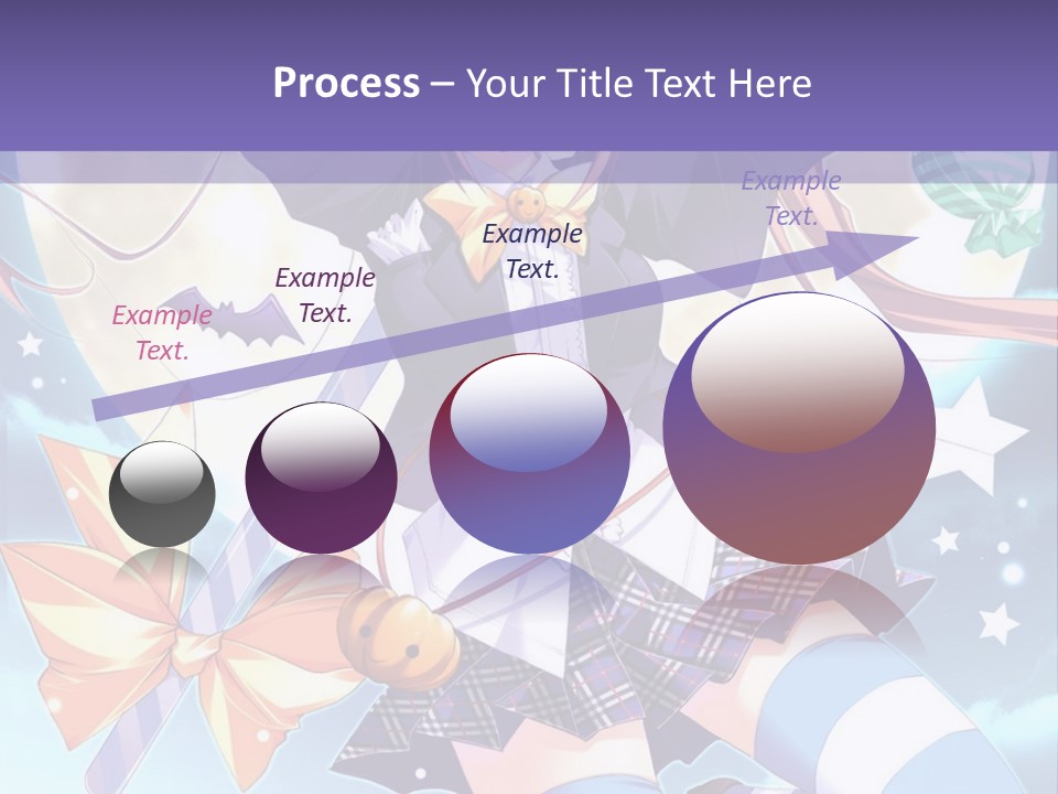 A Girl In A School Uniform Is Flying Through The Air PowerPoint Template