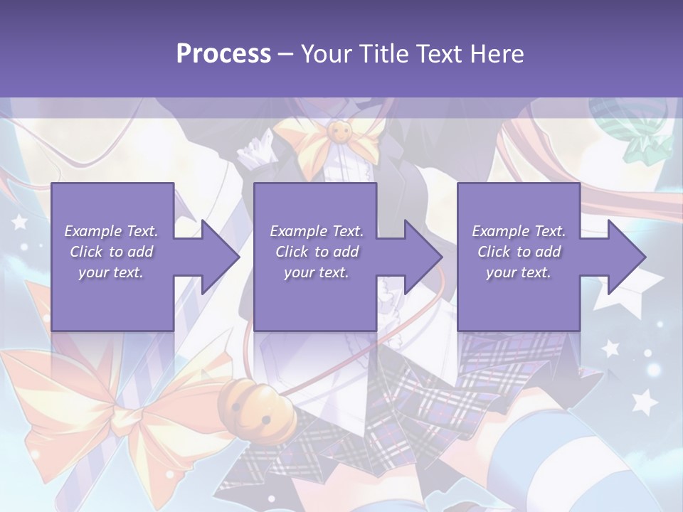 A Girl In A School Uniform Is Flying Through The Air PowerPoint Template