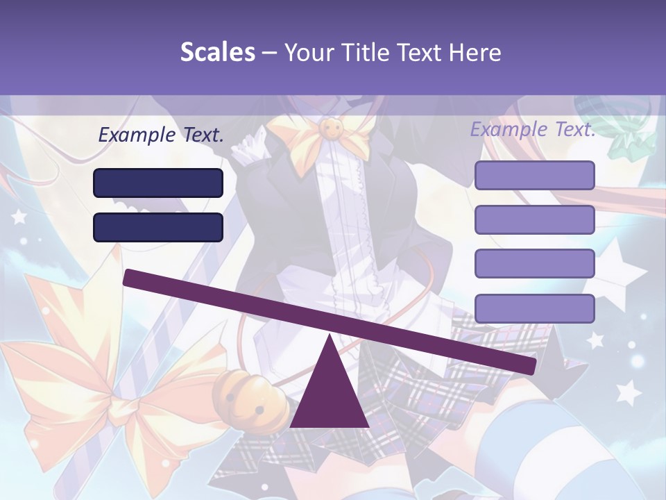 A Girl In A School Uniform Is Flying Through The Air PowerPoint Template