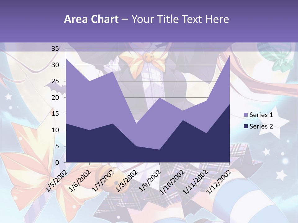 A Girl In A School Uniform Is Flying Through The Air PowerPoint Template