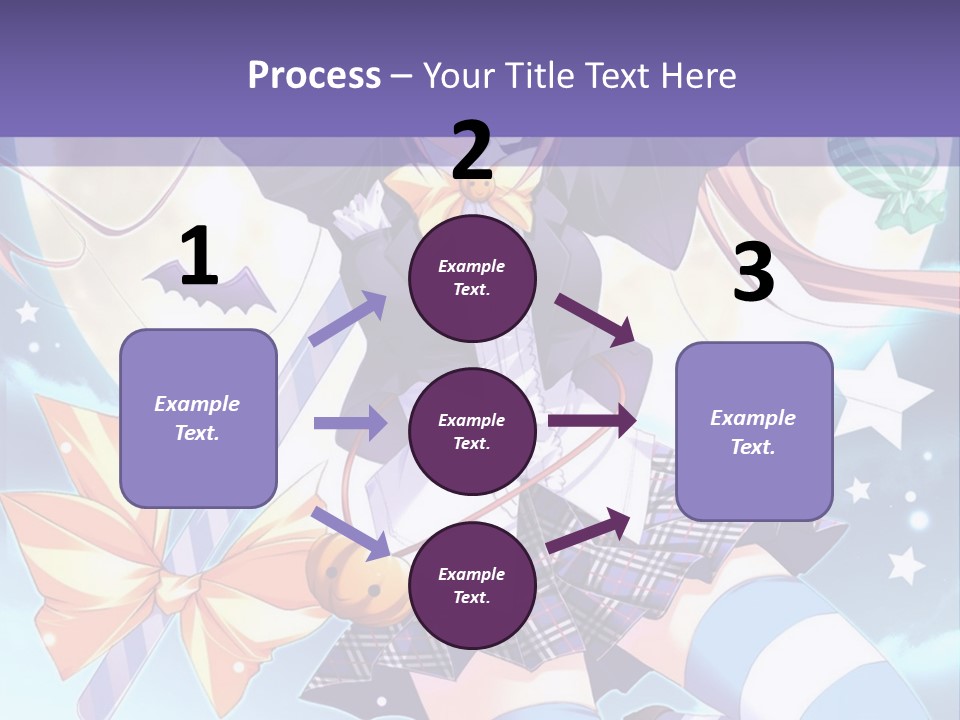 A Girl In A School Uniform Is Flying Through The Air PowerPoint Template