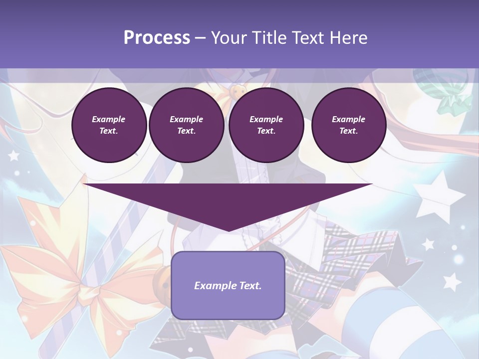 A Girl In A School Uniform Is Flying Through The Air PowerPoint Template