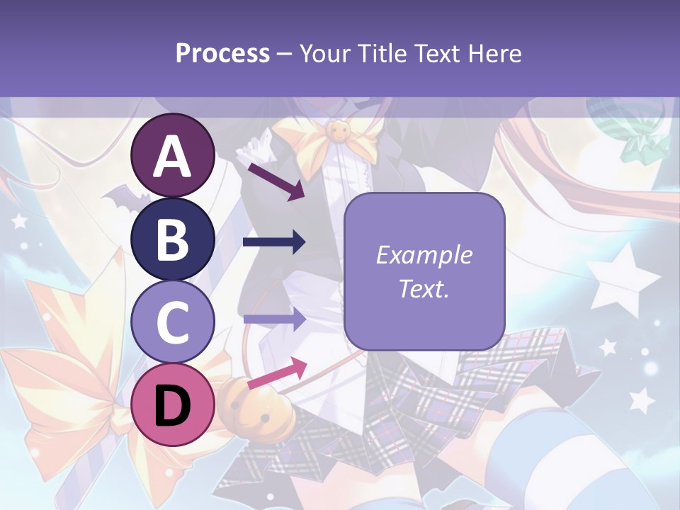 A Girl In A School Uniform Is Flying Through The Air PowerPoint Template