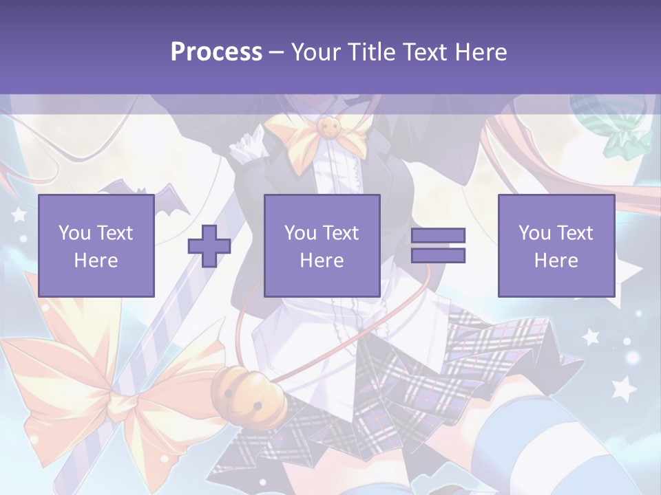 A Girl In A School Uniform Is Flying Through The Air PowerPoint Template
