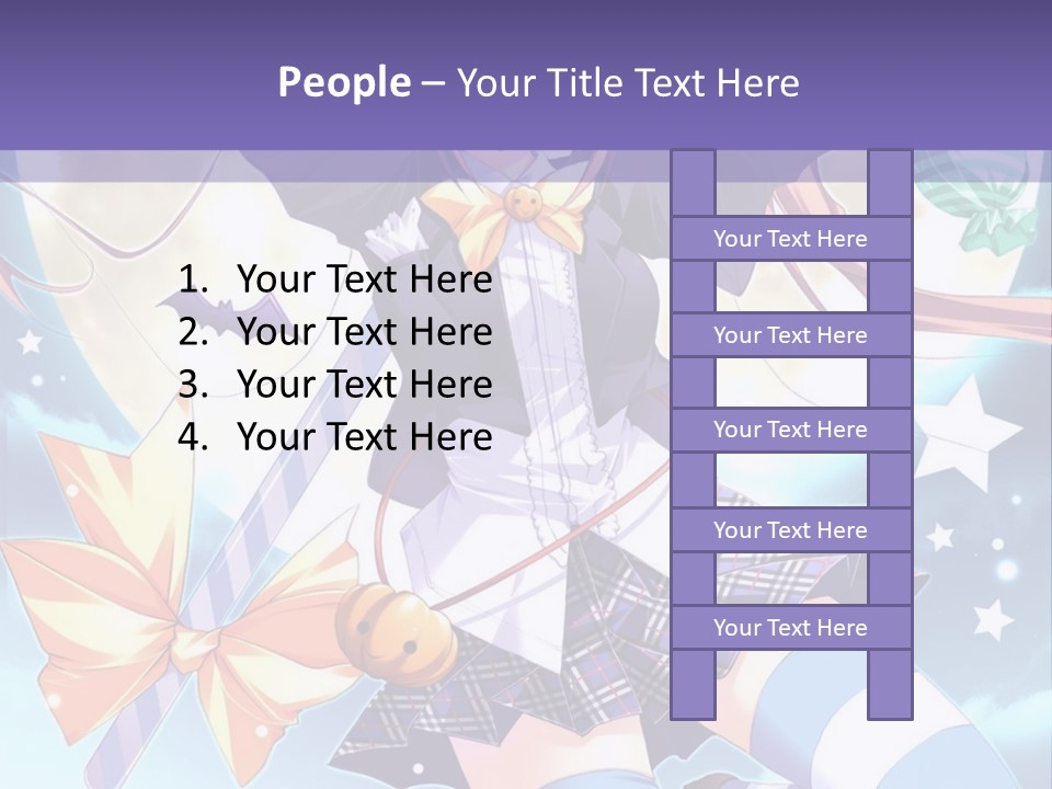 A Girl In A School Uniform Is Flying Through The Air PowerPoint Template