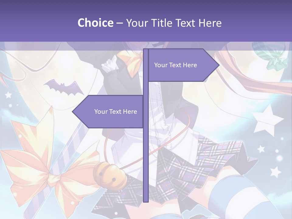 A Girl In A School Uniform Is Flying Through The Air PowerPoint Template