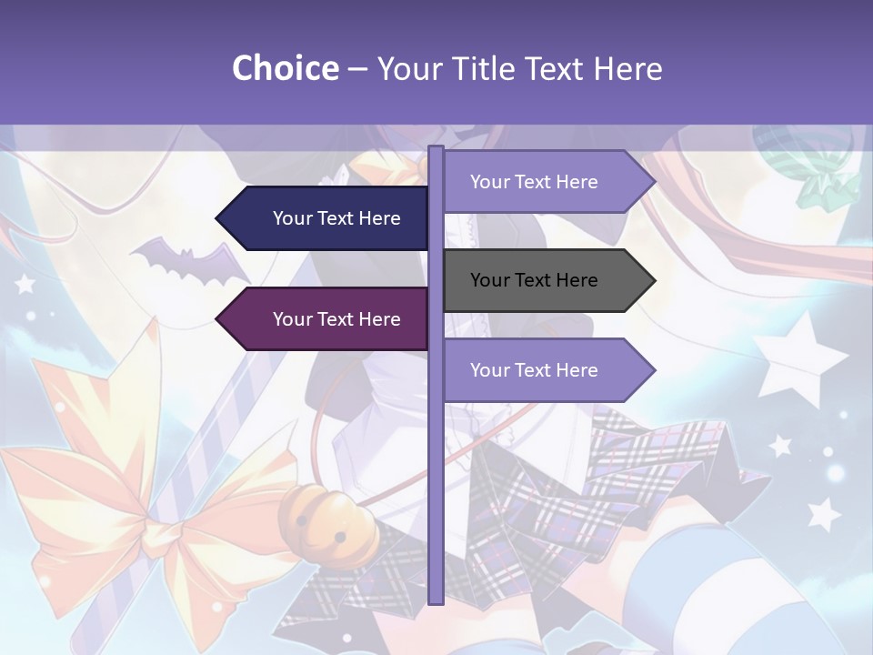 A Girl In A School Uniform Is Flying Through The Air PowerPoint Template