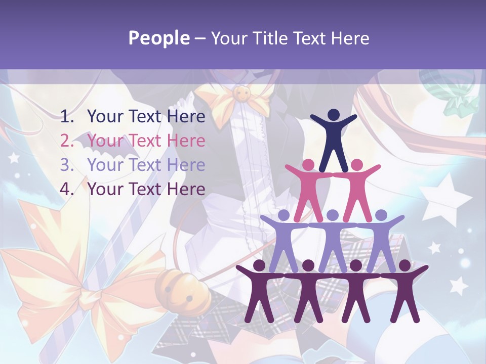 A Girl In A School Uniform Is Flying Through The Air PowerPoint Template