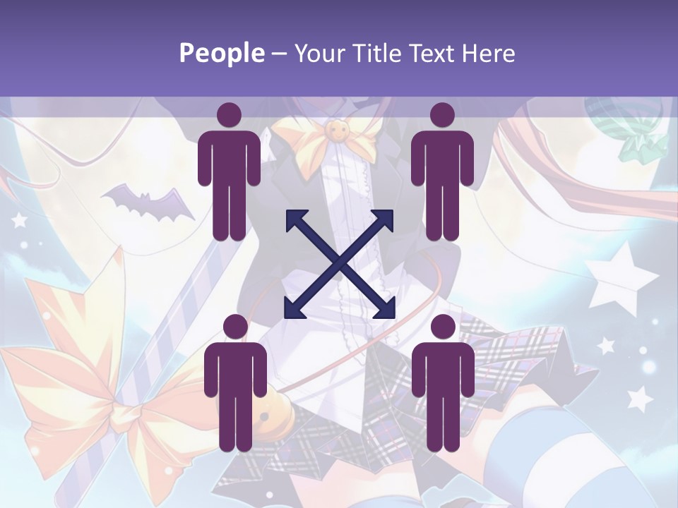 A Girl In A School Uniform Is Flying Through The Air PowerPoint Template