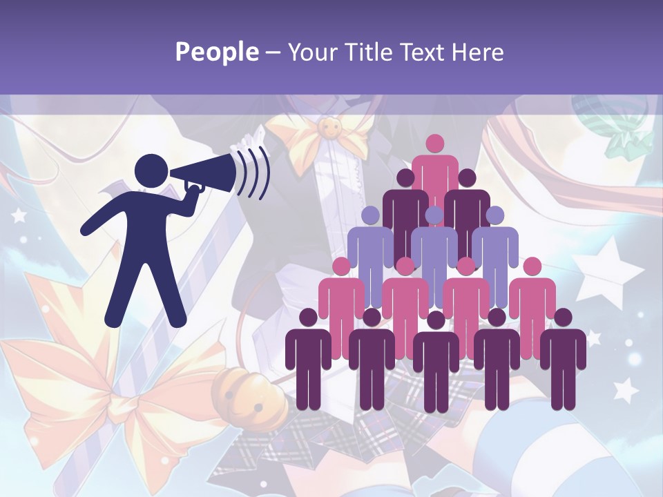 A Girl In A School Uniform Is Flying Through The Air PowerPoint Template