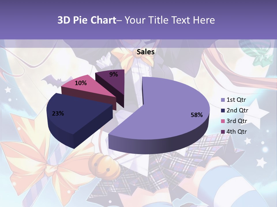 A Girl In A School Uniform Is Flying Through The Air PowerPoint Template