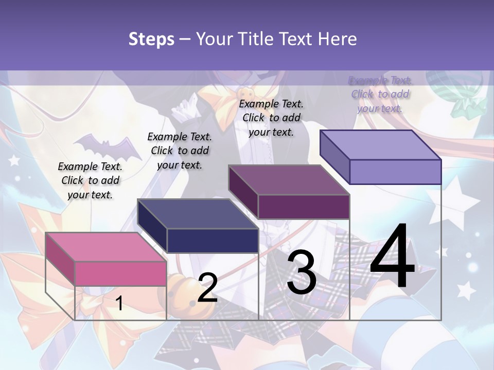 A Girl In A School Uniform Is Flying Through The Air PowerPoint Template