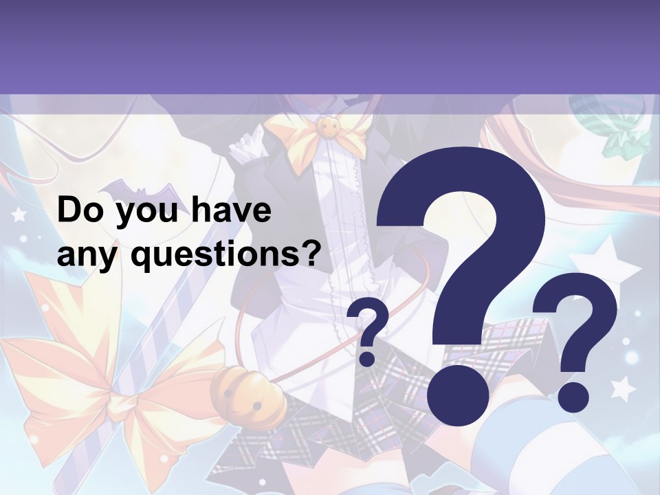 A Girl In A School Uniform Is Flying Through The Air PowerPoint Template