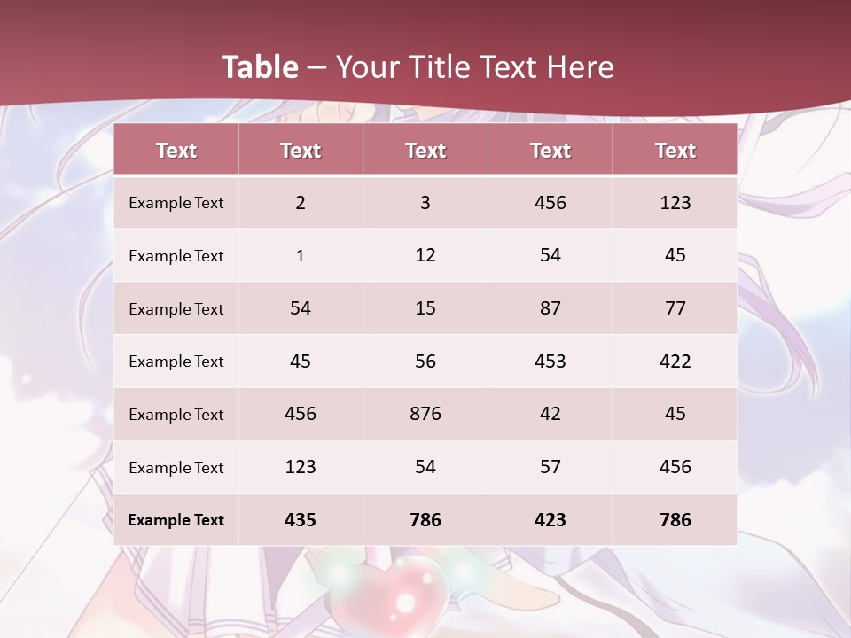 A Girl With Long Purple Hair Holding A Sword PowerPoint Template