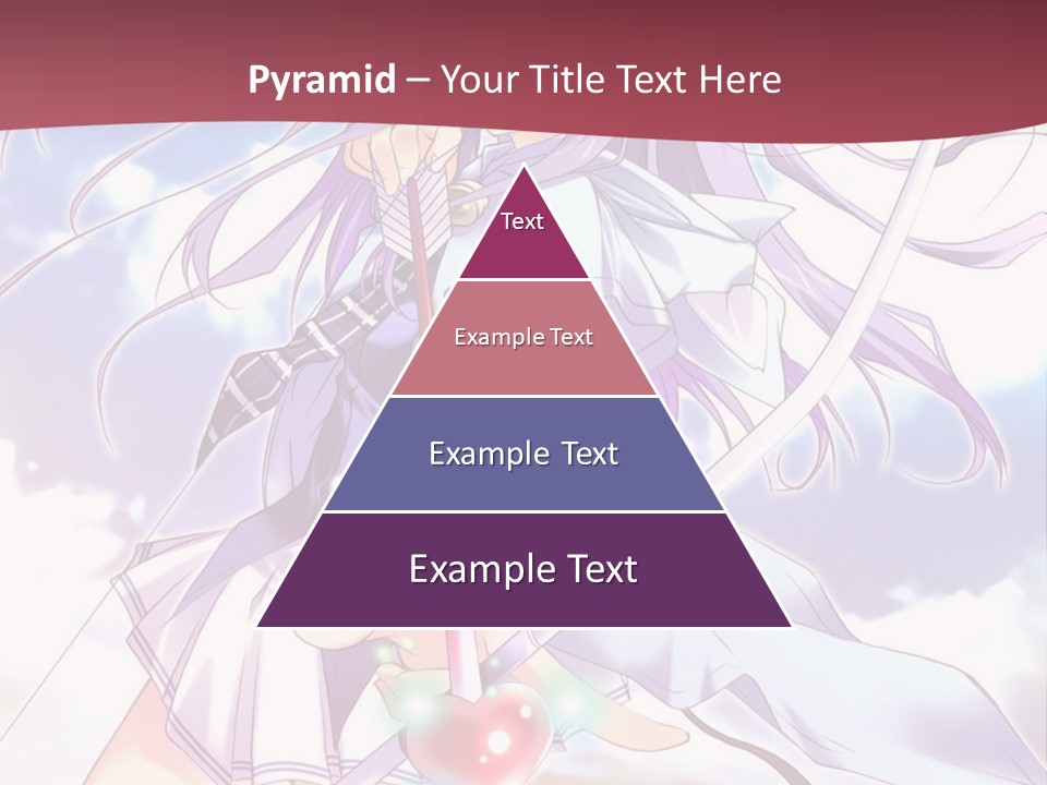 A Girl With Long Purple Hair Holding A Sword PowerPoint Template