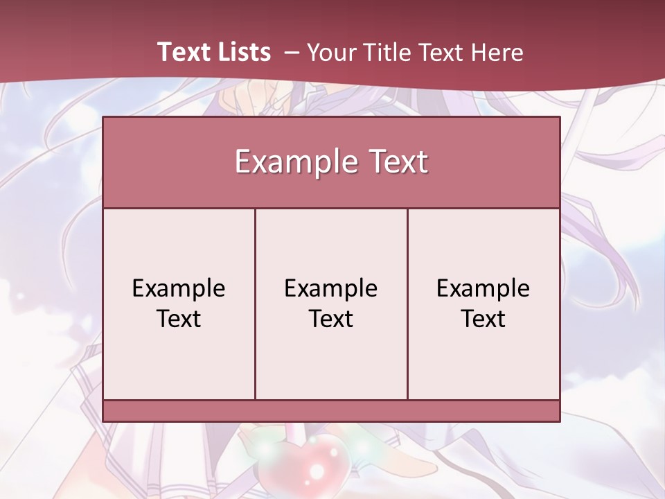 A Girl With Long Purple Hair Holding A Sword PowerPoint Template