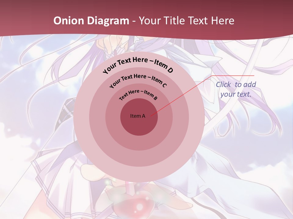 A Girl With Long Purple Hair Holding A Sword PowerPoint Template