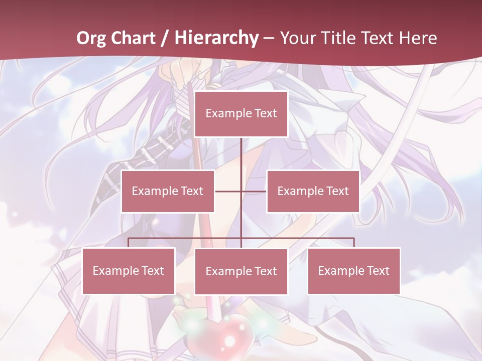 A Girl With Long Purple Hair Holding A Sword PowerPoint Template