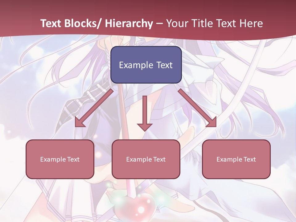 A Girl With Long Purple Hair Holding A Sword PowerPoint Template