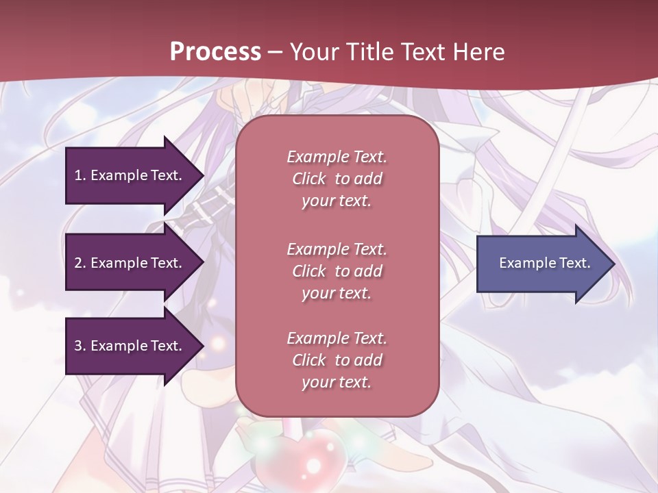 A Girl With Long Purple Hair Holding A Sword PowerPoint Template