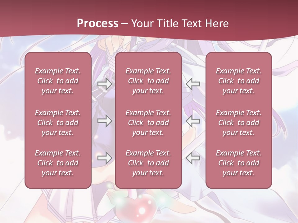 A Girl With Long Purple Hair Holding A Sword PowerPoint Template