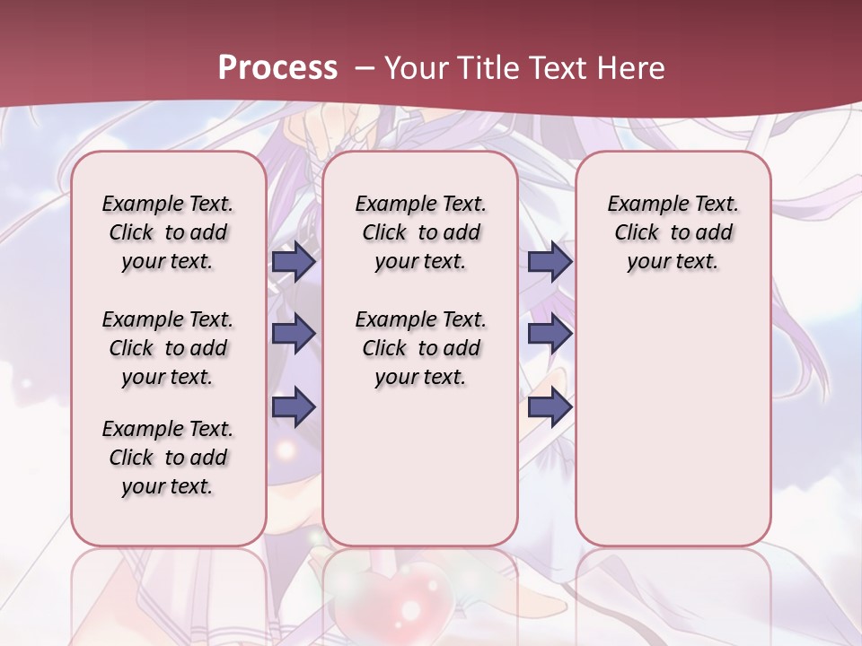 A Girl With Long Purple Hair Holding A Sword PowerPoint Template