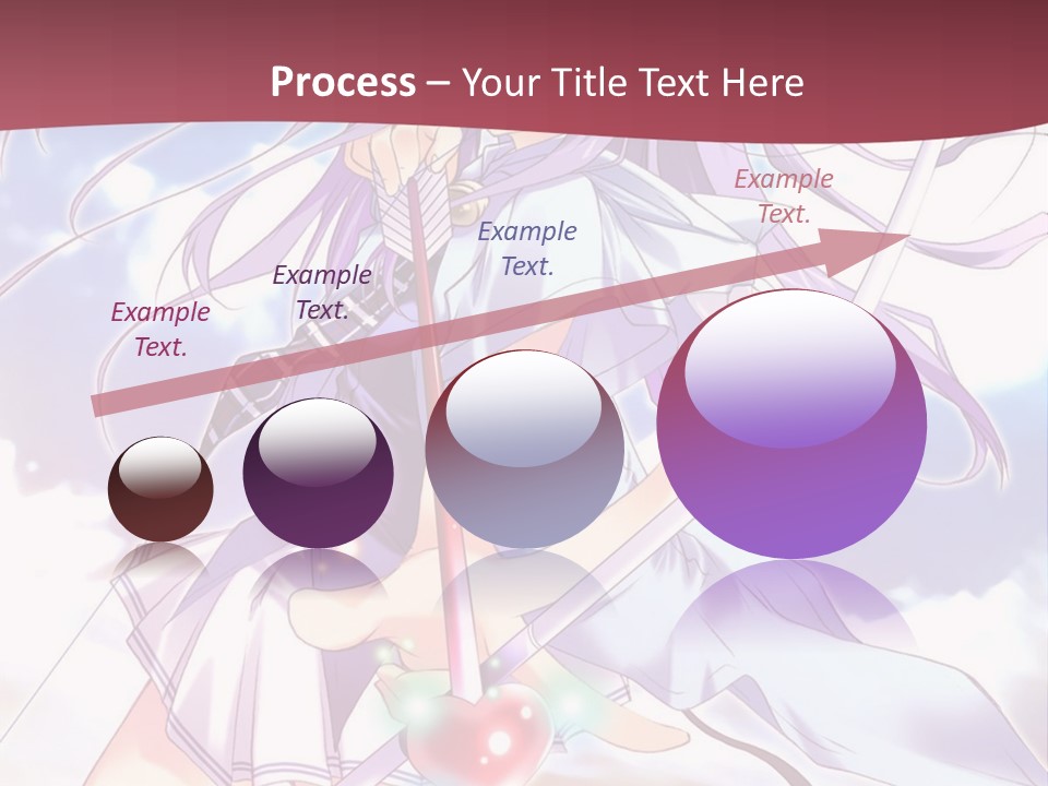 A Girl With Long Purple Hair Holding A Sword PowerPoint Template