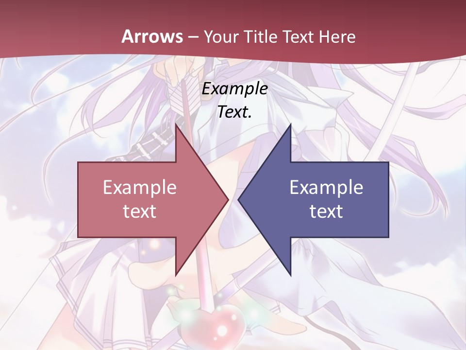 A Girl With Long Purple Hair Holding A Sword PowerPoint Template