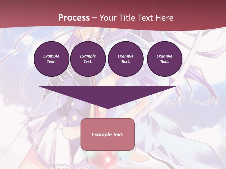 A Girl With Long Purple Hair Holding A Sword PowerPoint Template