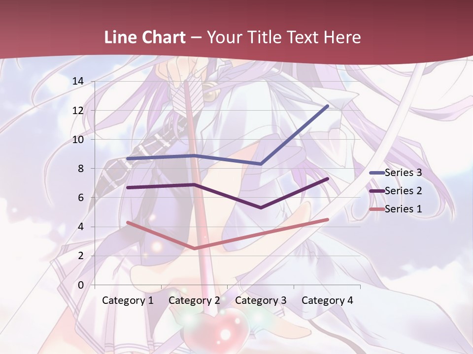 A Girl With Long Purple Hair Holding A Sword PowerPoint Template