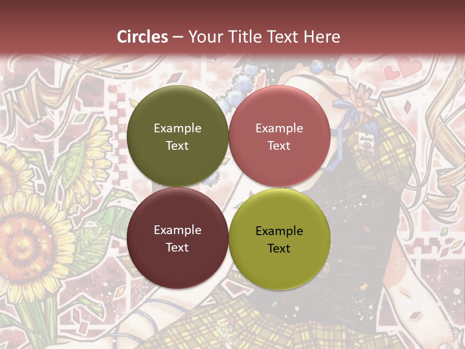 A Girl With A Flower In Her Hand And A Brick Wall In The Background PowerPoint Template