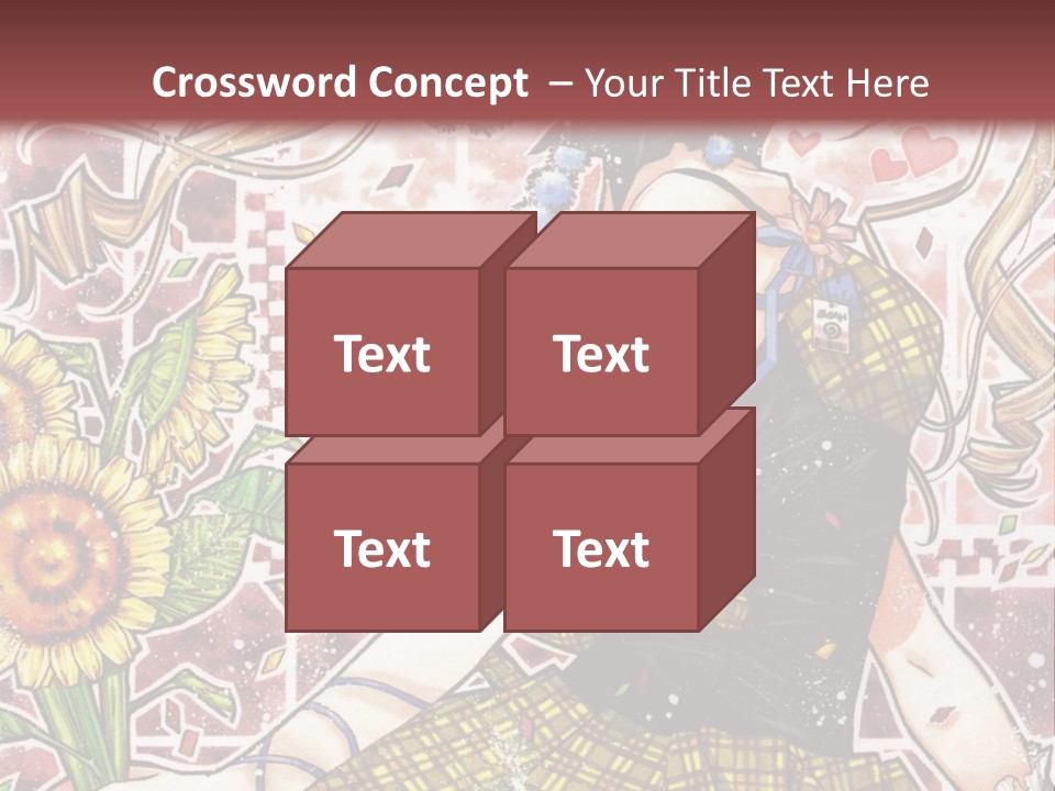 A Girl With A Flower In Her Hand And A Brick Wall In The Background PowerPoint Template