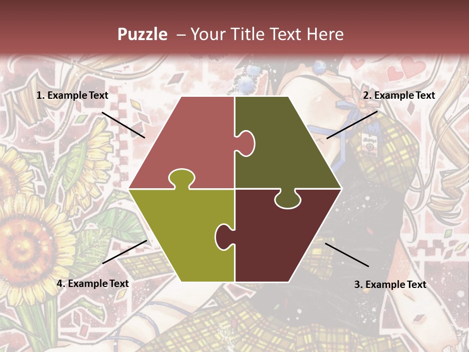 A Girl With A Flower In Her Hand And A Brick Wall In The Background PowerPoint Template