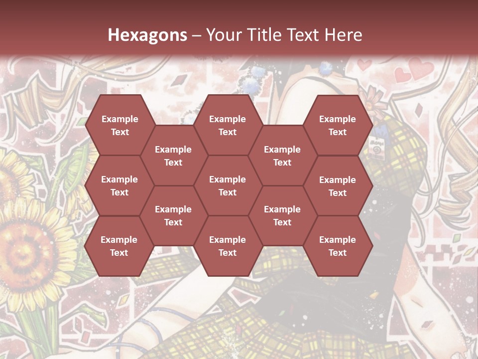 A Girl With A Flower In Her Hand And A Brick Wall In The Background PowerPoint Template